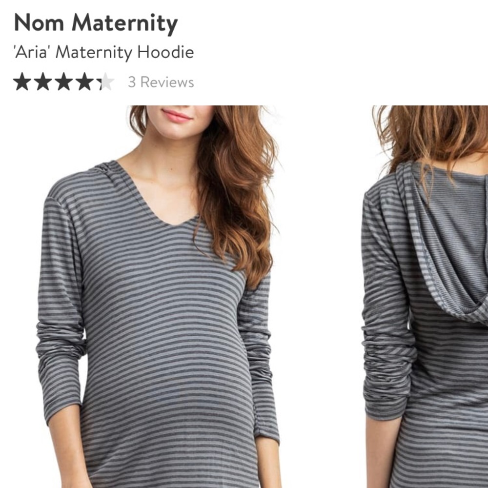 Nom Maternity Aria hooded shirt